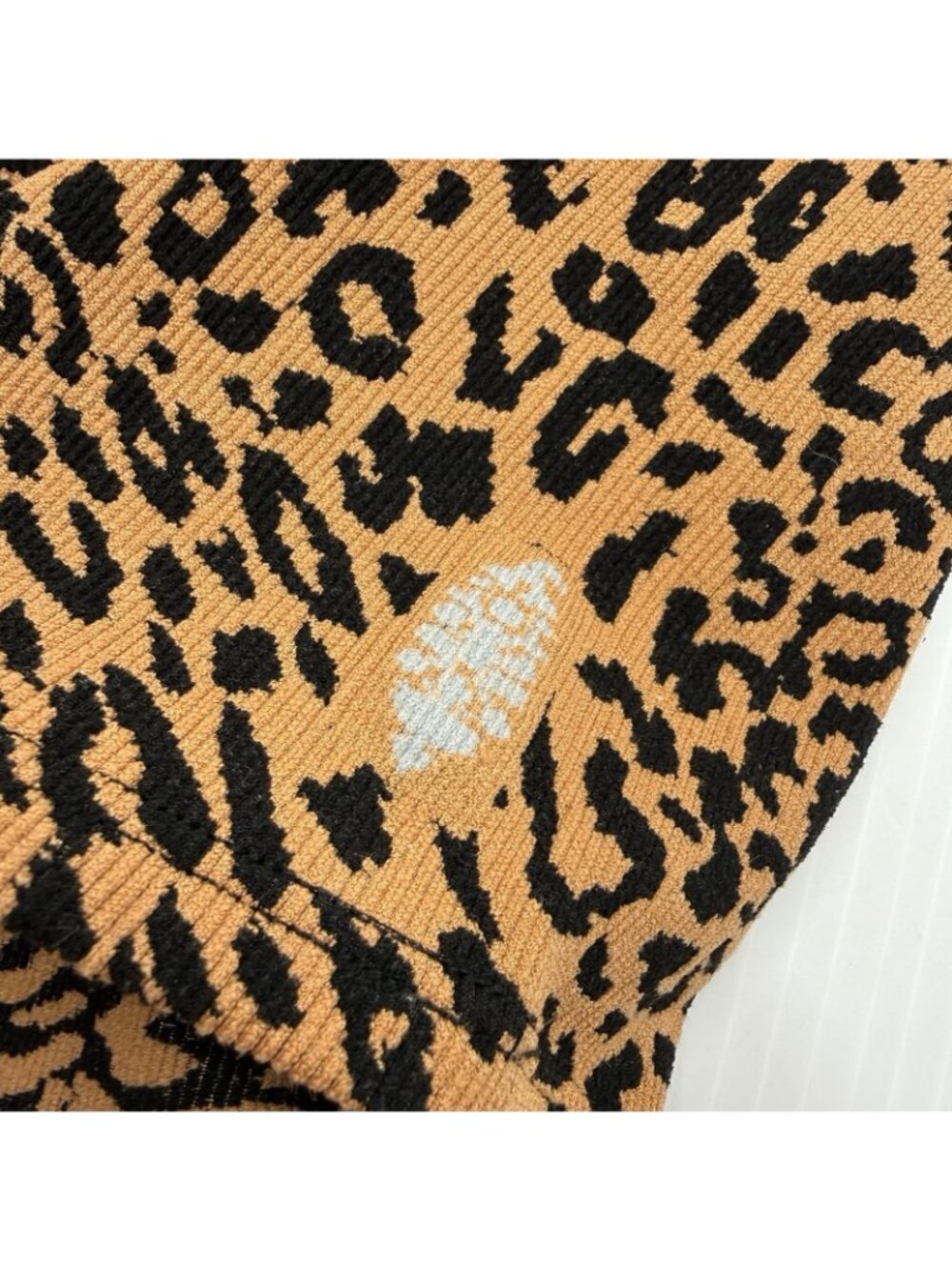 Free People Leopard Crop Tank M/L Seamless Ribbed Activewear Top - Picture 5 of 8